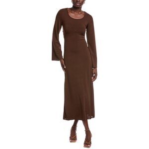 Jl Luxe Womens Ribbed Maxi Dress, Brown